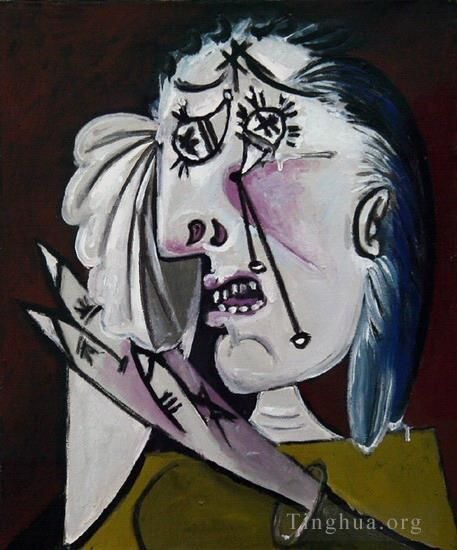 巴勃罗·毕加索 当代油画作品 -  《美丽的女人,4,1937》