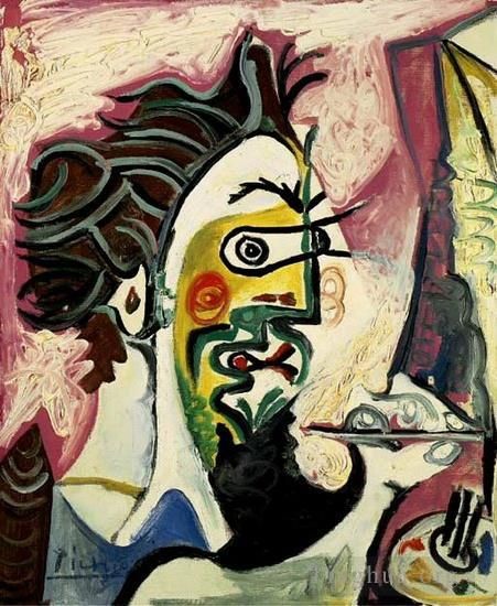 巴勃罗·毕加索 当代油画作品 -  《画家,II,1963》