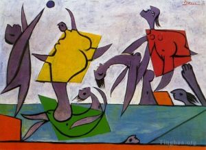 巴勃罗·毕加索的当代艺术作品《海滩与探险游戏,1932》