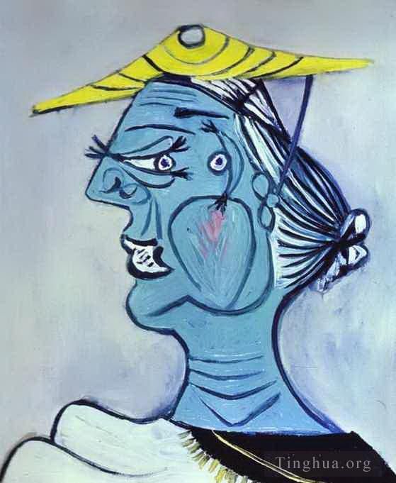 巴勃罗·毕加索 当代油画作品 -  《李·米勒,1937》