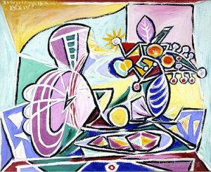巴勃罗·毕加索的当代艺术作品《曼陀林与花瓶自然之死,1934》