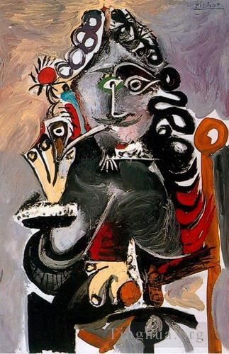 巴勃罗·毕加索 当代油画作品 -  《火枪手烟斗,1968》