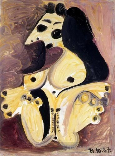 巴勃罗·毕加索 当代油画作品 -  《《你脸上的紫红色》,1967》