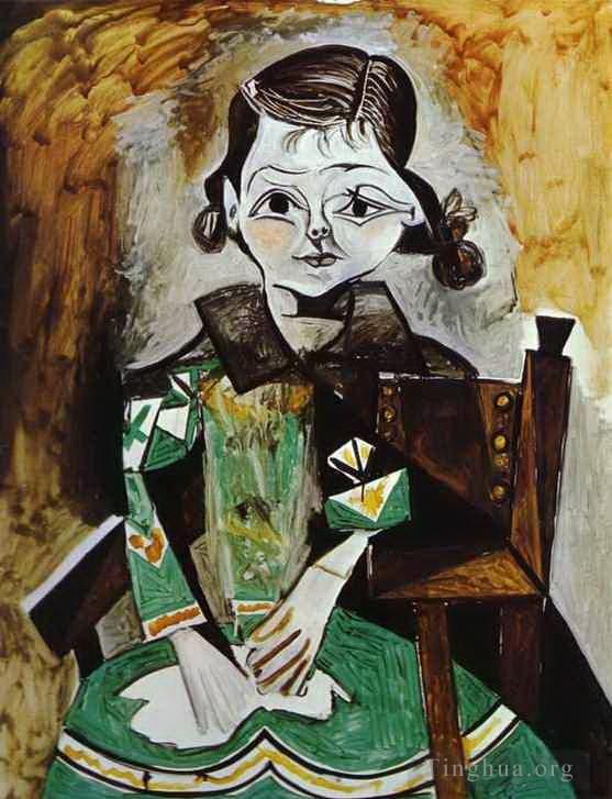 巴勃罗·毕加索 当代油画作品 -  《帕洛玛·毕加索,1956》