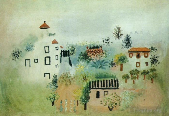 巴勃罗·毕加索 当代油画作品 -  《风景1920》