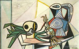 巴勃罗·毕加索的当代艺术作品《Poireaux,Crane,et,Pichet,4,1945》