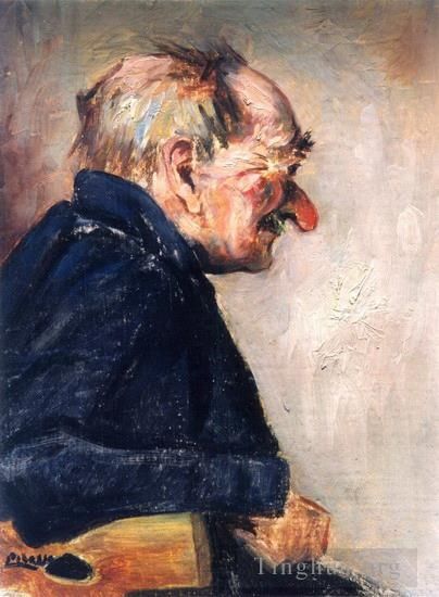 巴勃罗·毕加索 当代油画作品 -  《比比拉果泥男士肖像,1901》