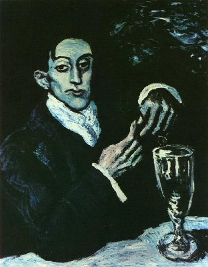 巴勃罗·毕加索 当代油画作品 -  《安吉尔·F·德·索托肖像,1903》