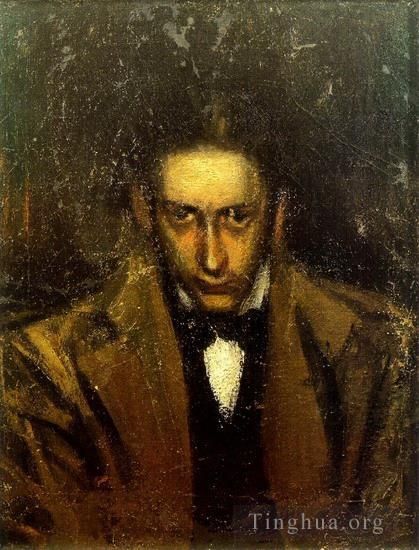 巴勃罗·毕加索 当代油画作品 -  《卡洛斯·卡萨吉马斯肖像,1899》