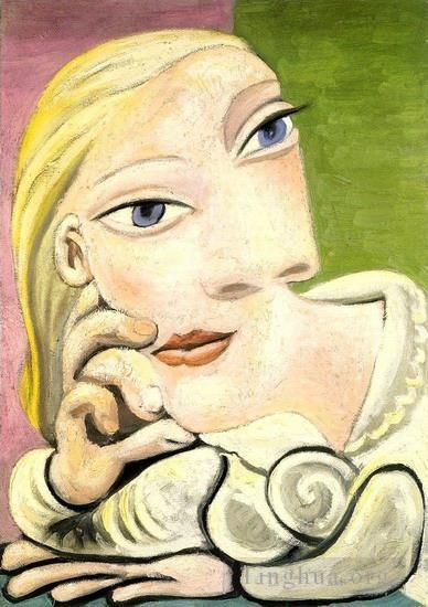 巴勃罗·毕加索 当代油画作品 -  《玛丽·特蕾莎·沃尔特肖像,1932》