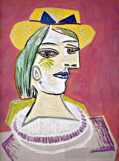 巴勃罗·毕加索 当代油画作品 -  《女性肖像,3,1937》
