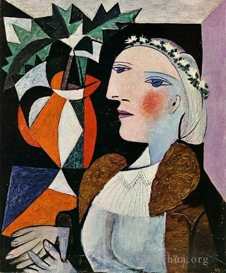 巴勃罗·毕加索 当代油画作品 -  《吉兰德女性肖像,1937》