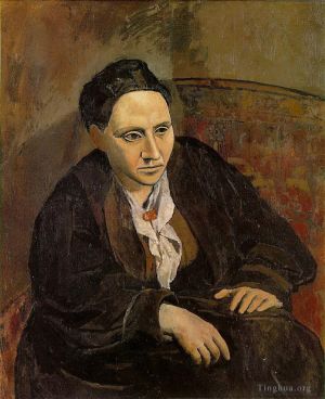 巴勃罗·毕加索的当代艺术作品《格特鲁德·斯坦因肖像,1906》