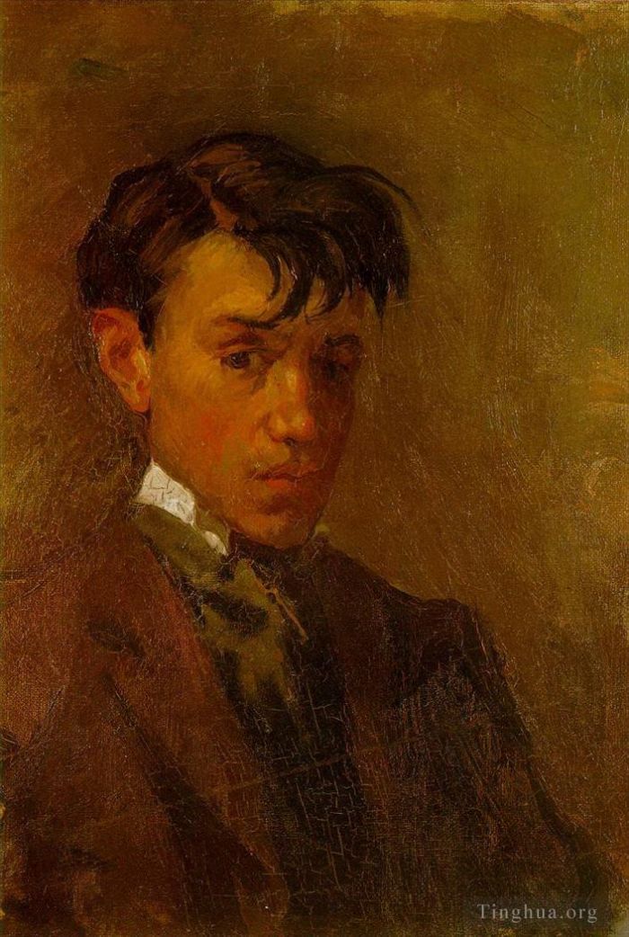 巴勃罗·毕加索 当代油画作品 -  《自画像,1896》