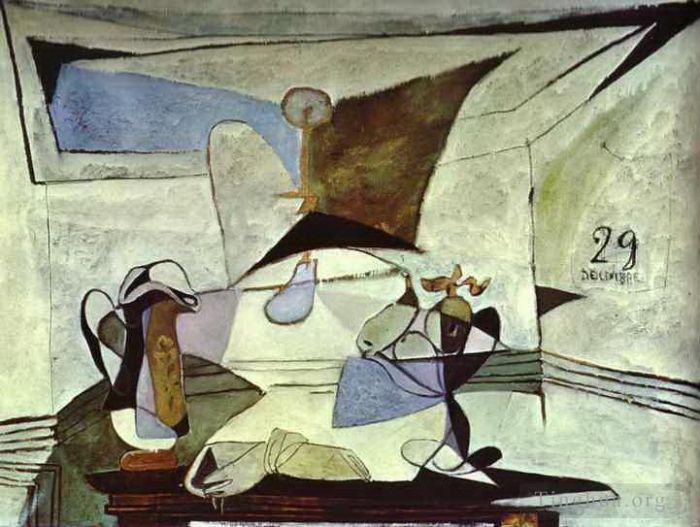 巴勃罗·毕加索 当代油画作品 -  《静物,1936》