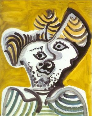 巴勃罗·毕加索的当代艺术作品《男人与人,3,1972》