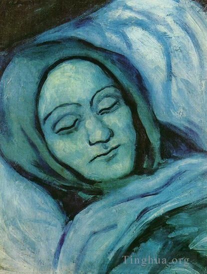 巴勃罗·毕加索 当代油画作品 -  《女人之死,1902》