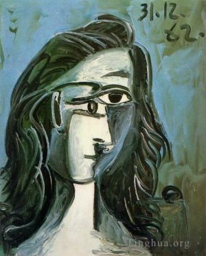 巴勃罗·毕加索的当代艺术作品《女人的脸,1962》