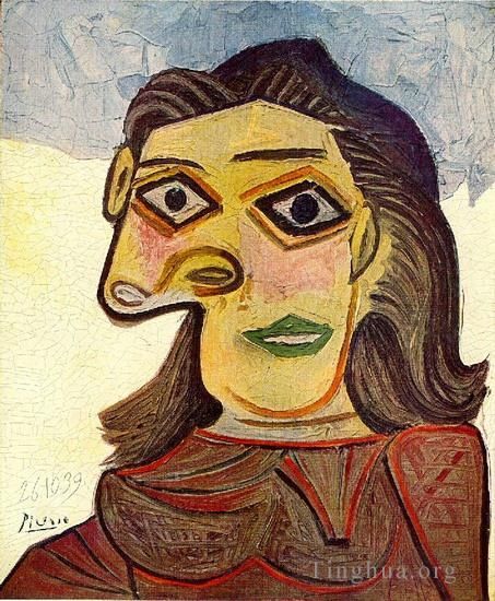 巴勃罗·毕加索 当代油画作品 -  《女人四,1939》