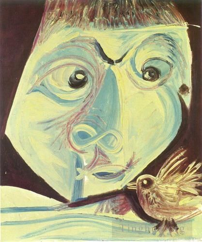 巴勃罗·毕加索 当代油画作品 -  《太特等人,1972》