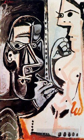 巴勃罗·毕加索作品《艺术家和他的模特,L,艺术家和儿子模特,4,1963》