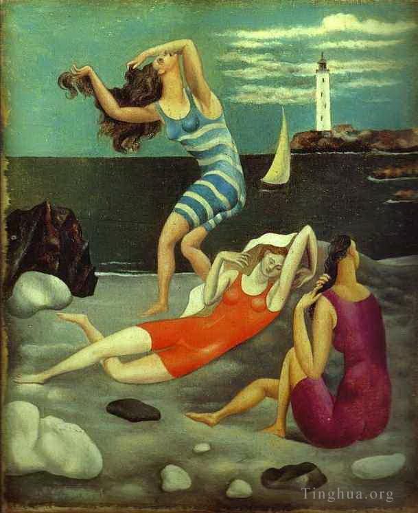 巴勃罗·毕加索 当代油画作品 -  《沐浴者,1918》