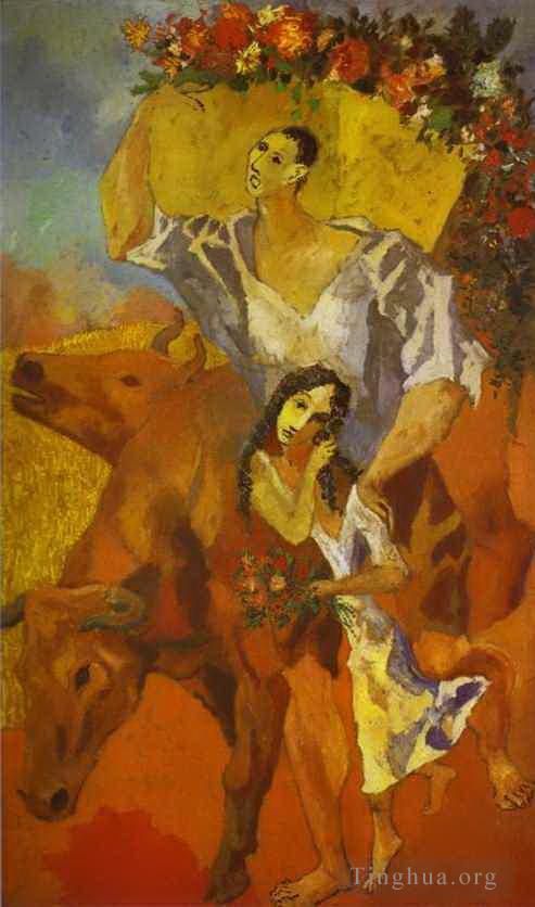 巴勃罗·毕加索 当代油画作品 -  《农民作文,1906》