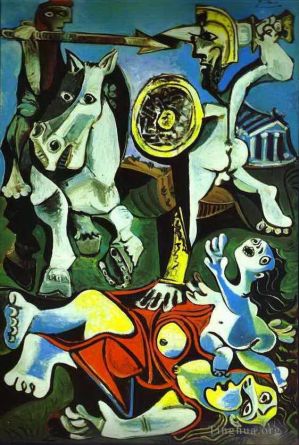 巴勃罗·毕加索的当代艺术作品《强奸萨宾妇女,1962》
