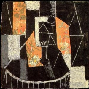巴勃罗·毕加索的当代艺术作品《Verre,sur,un,gueridon,1913》