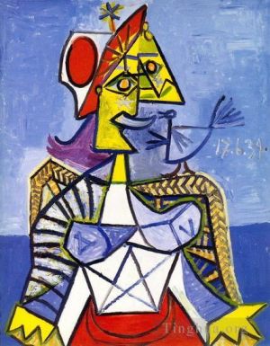 巴勃罗·毕加索的当代艺术作品《女人阿西,1939》