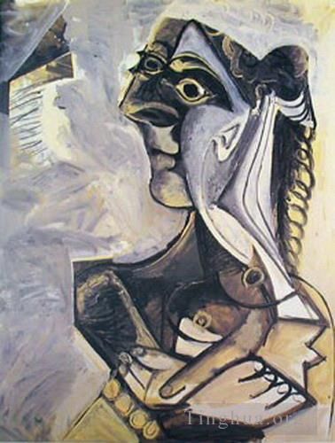 巴勃罗·毕加索 当代油画作品 -  《女人阿塞,1971》