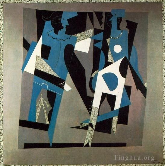 巴勃罗·毕加索 当代各类绘画作品 -  《《男人与女人》,1917》