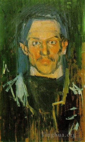 巴勃罗·毕加索 当代各类绘画作品 -  《自画像,1901》