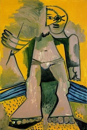 巴勃罗·毕加索 当代各类绘画作品 -  《拜格尼尔首次亮相,1971》