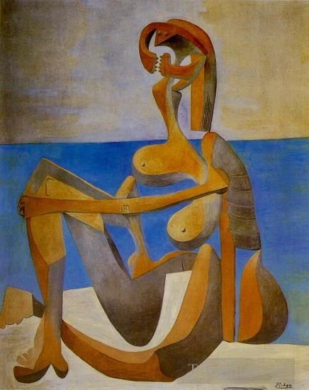 巴勃罗·毕加索 当代各类绘画作品 -  《海边的拜涅斯阿西斯,1930》