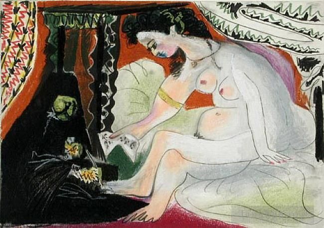 巴勃罗·毕加索 当代各类绘画作品 -  《贝特萨布,e,1966》