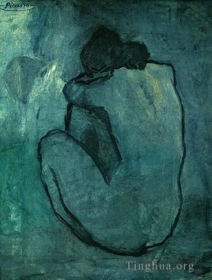 巴勃罗·毕加索 当代各类绘画作品 -  《蓝色裸色1902》