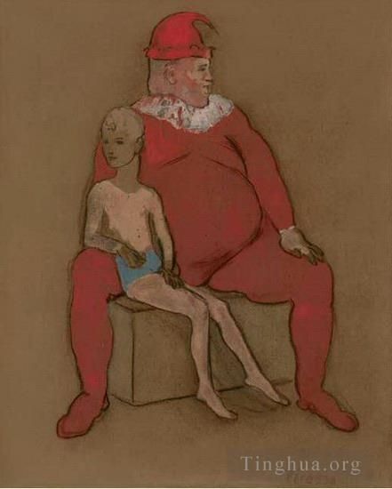 巴勃罗·毕加索 当代各类绘画作品 -  《《布冯与年轻》杂技演员,1905》