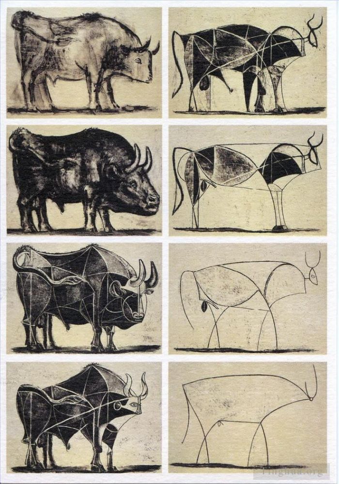 巴勃罗·毕加索 当代各类绘画作品 -  《公牛》