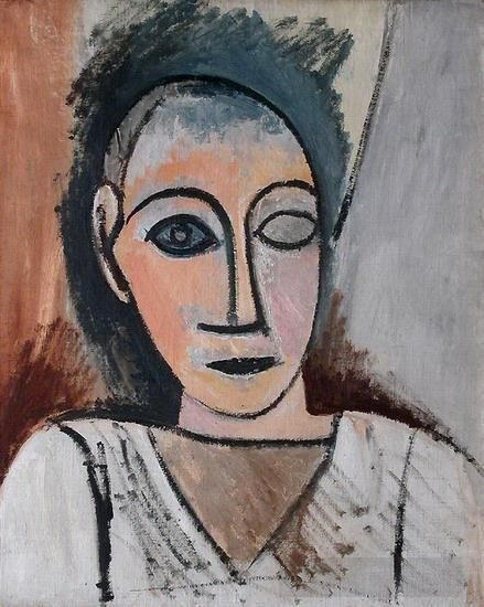 巴勃罗·毕加索 当代各类绘画作品 -  《男士胸围,1907》