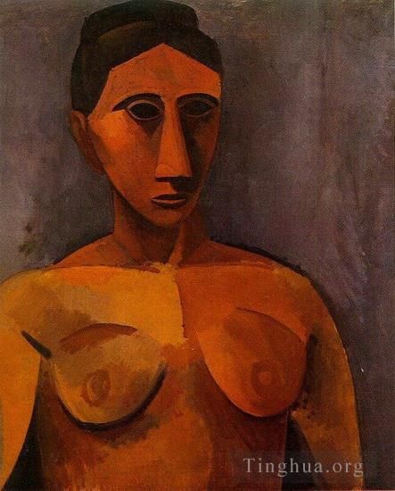 巴勃罗·毕加索 当代各类绘画作品 -  《女性胸围,1908》