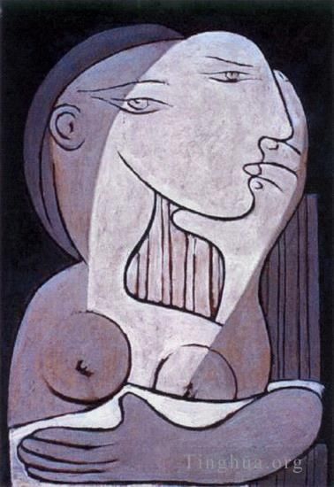 巴勃罗·毕加索 当代各类绘画作品 -  《女性胸围,1934》