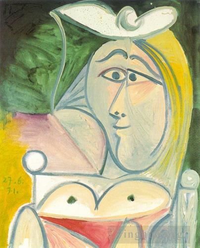 巴勃罗·毕加索 当代各类绘画作品 -  《女性胸围,1971》