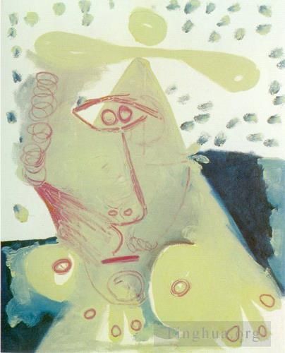 巴勃罗·毕加索 当代各类绘画作品 -  《女性胸围,3,1971》