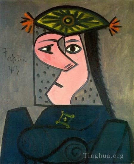 巴勃罗·毕加索 当代各类绘画作品 -  《女性胸围,R,1943》