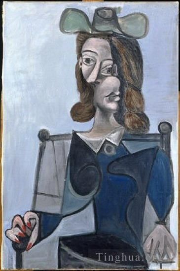 巴勃罗·毕加索 当代各类绘画作品 -  《布鲁比斯起首的女性胸围,1944》