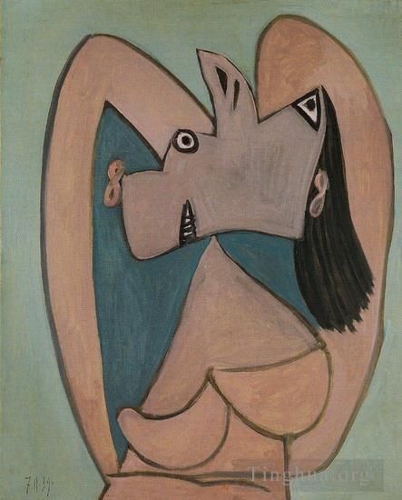 巴勃罗·毕加索 当代各类绘画作品 -  《太特女士胸罩,1939》