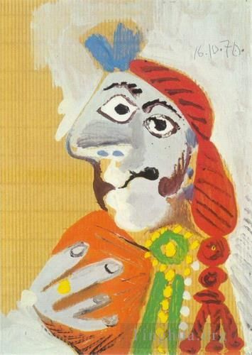 巴勃罗·毕加索 当代各类绘画作品 -  《斗牛士半身像,3,1970》