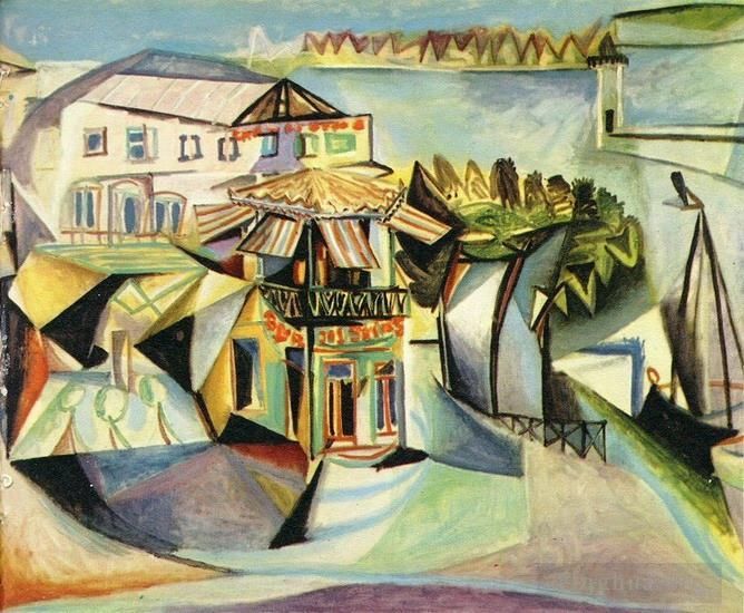 巴勃罗·毕加索 当代各类绘画作品 -  《Royan,Le,咖啡馆,1940》