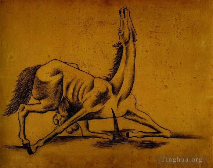 巴勃罗·毕加索 当代各类绘画作品 -  《1917,年赛马事件》